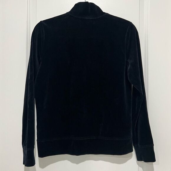 Lauren Ralph Lauren Active Women's Velour Zip Jacket Gold Embroidered Crest MP - Picture 7 of 7